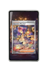 Pokémon TCG Acerola's Mischief Mega Evolution #183/132 Magnetic Card Holder Silver frame with matching extended artwork