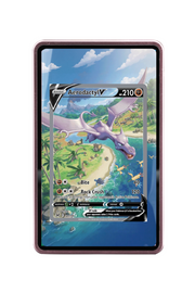 Pokémon TCG Aerodactyl V (Alternate Full Art) Sword & Shield - Lost Origin #180/196 Magnetic Card Holder Pink frame with matching extended artwork