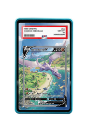 Pokémon TCG Aerodactyl V (Alternate Full Art) Sword & Shield - Lost Origin #180/196 PSA Grade Case Blue frame with matching extended artwork