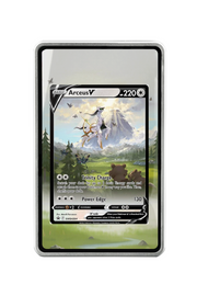 Pokémon TCG Arceus V Sword & Shield - Sword & Shield Promo Cards #SWSH204 Magnetic Card Holder Silver frame with matching extended artwork