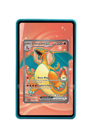 Pokémon TCG Charizard ex Scarlet & Violet - Scarlet & Violet 151 #183/165 Magnetic Card Holder Blue frame with matching extended artwork