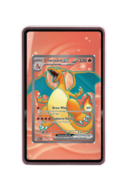 Pokémon TCG Charizard ex Scarlet & Violet - Scarlet & Violet 151 #183/165 Magnetic Card Holder Pink frame with matching extended artwork