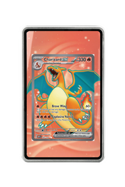 Pokémon TCG Charizard ex Scarlet & Violet - Scarlet & Violet 151 #183/165 Magnetic Card Holder Silver frame with matching extended artwork
