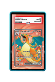 Pokémon TCG Charizard ex Scarlet & Violet - Scarlet & Violet 151 #183/165 PSA Grade Case Blue frame with matching extended artwork