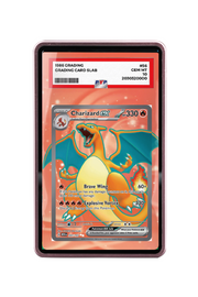 Pokémon TCG Charizard ex Scarlet & Violet - Scarlet & Violet 151 #183/165 PSA Grade Case Pink frame with matching extended artwork