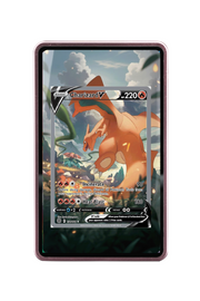 Pokémon TCG Charizard V (Alternate Full Art) Sword & Shield - Brilliant Stars #154/172 Magnetic Card Holder Pink frame with matching extended artwork