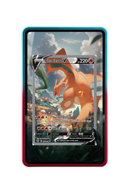 Pokémon TCG Charizard V (Alternate Full Art) Sword & Shield - Brilliant Stars #154/172 Magnetic Card Holder R & B frame with matching extended artwork