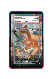 Pokémon TCG Charizard V (Alternate Full Art) Sword & Shield - Brilliant Stars #154/172 PSA Grade Case R & B frame with matching extended artwork