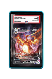 Pokémon TCG Charizard VMAX Sword & Shield - Sword & Shield Promo Cards #SWSH261 PSA Grade Case Blue frame with matching extended artwork