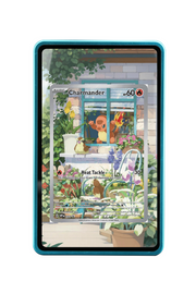Pokémon TCG Charmander Scarlet & Violet - Scarlet & Violet Promo Cards #44 Magnetic Card Holder Blue frame with matching extended artwork