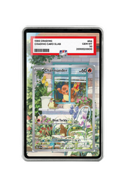 Pokémon TCG Charmander Scarlet & Violet - Scarlet & Violet Promo Cards #44 PSA Grade Case Silver frame with matching extended artwork