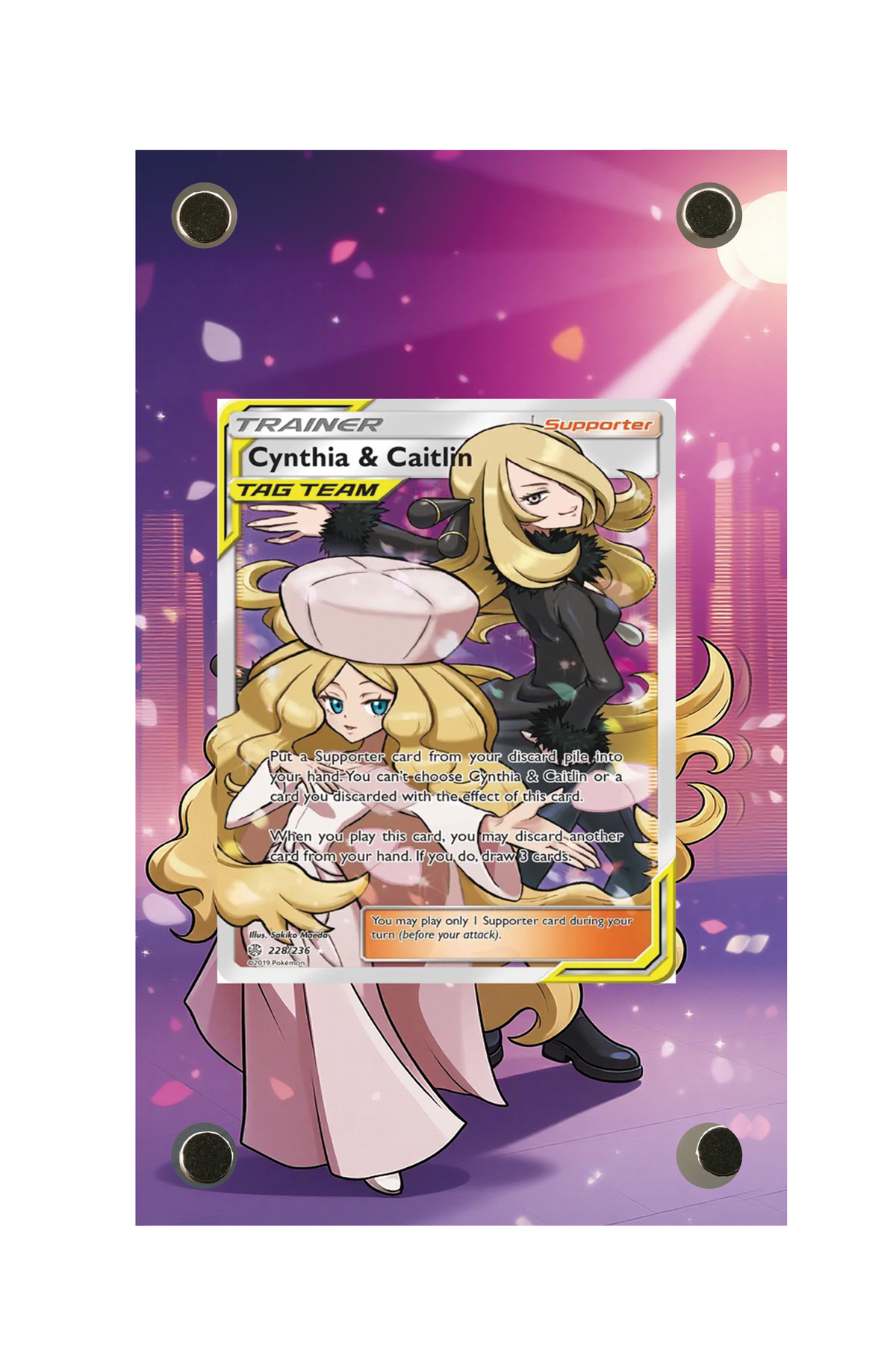 Cynthia & Caitlin Cosmic Eclipse #228/236 Display Frame with matching extended artwork