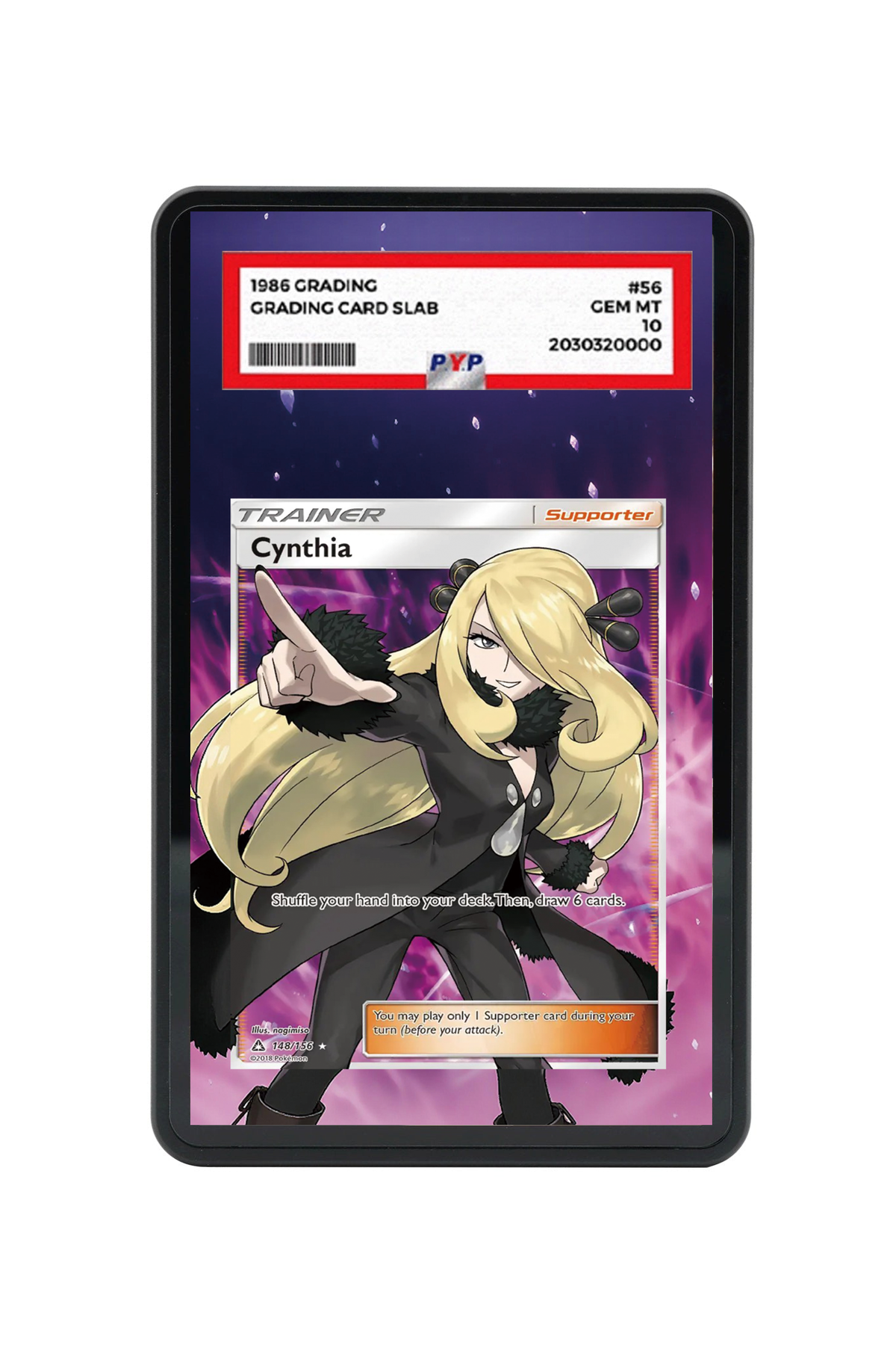 Cynthia Ultra Prism #148/156 PSA Grade Case with matching extended artwork