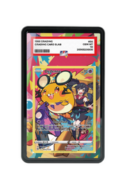 Pokémon TCG Dedenne Sword & Shield - Brilliant Stars Trainer Gallery #TG07/TG30 PSA Grade Case Black frame with matching extended artwork