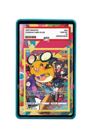 Pokémon TCG Dedenne Sword & Shield - Brilliant Stars Trainer Gallery #TG07/TG30 PSA Grade Case Blue frame with matching extended artwork