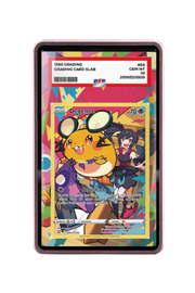 Pokémon TCG Dedenne Sword & Shield - Brilliant Stars Trainer Gallery #TG07/TG30 PSA Grade Case Pink frame with matching extended artwork