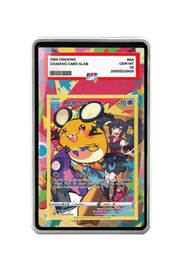 Pokémon TCG Dedenne Sword & Shield - Brilliant Stars Trainer Gallery #TG07/TG30 PSA Grade Case Silver frame with matching extended artwork