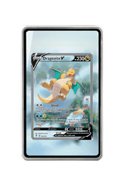 Pokémon TCG Dragonite V (Alternate Full Art) Sword & Shield - Evolving Skies #192/203 Magnetic Card Holder Silver frame with matching extended artwork