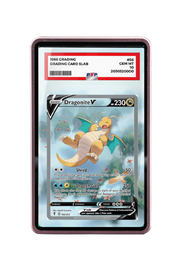 Pokémon TCG Dragonite V (Alternate Full Art) Sword & Shield - Evolving Skies #192/203 PSA Grade Case Pink frame with matching extended artwork