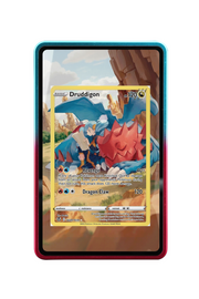 Pokémon TCG Druddigon Sword & Shield - Silver Tempest Trainer Gallery #TG09/TG30 Magnetic Card Holder R & B frame with matching extended artwork
