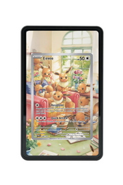 Pokémon TCG Eevee Scarlet & Violet - Twilight Masquerade #188/167 Magnetic Card Holder Black frame with matching extended artwork