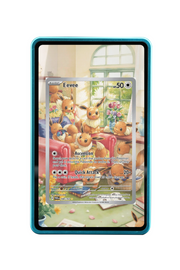 Pokémon TCG Eevee Scarlet & Violet - Twilight Masquerade #188/167 Magnetic Card Holder Blue frame with matching extended artwork