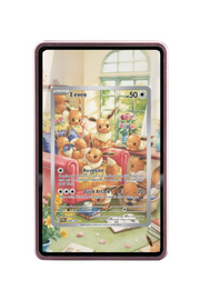 Pokémon TCG Eevee Scarlet & Violet - Twilight Masquerade #188/167 Magnetic Card Holder Pink frame with matching extended artwork