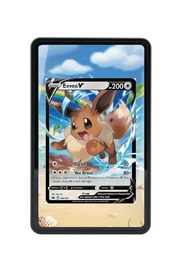 Pokémon TCG Eevee V Sword & Shield - Crown Zenith #108/159 Magnetic Card Holder Black frame with matching extended artwork