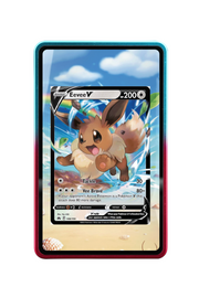 Pokémon TCG Eevee V Sword & Shield - Crown Zenith #108/159 Magnetic Card Holder R & B frame with matching extended artwork