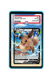 Pokémon TCG Eevee V Sword & Shield - Crown Zenith #108/159 PSA Grade Case Blue frame with matching extended artwork