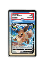 Pokémon TCG Eevee V Sword & Shield - Crown Zenith #108/159 PSA Grade Case Silver frame with matching extended artwork