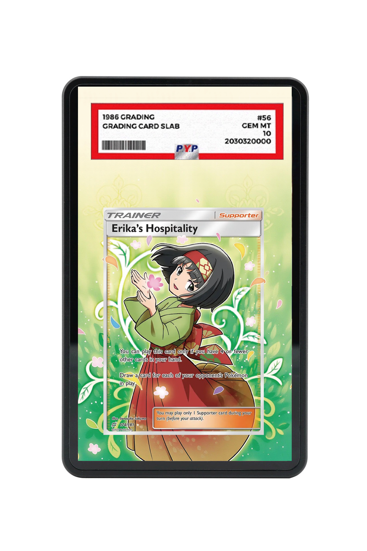 Erika's Hospitality Team Up #174/181 PSA Grade Case with matching extended artwork