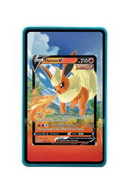 Pokémon TCG Flareon V Sword & Shield - Sword & Shield Promo Cards #SWSH149 Magnetic Card Holder Blue frame with matching extended artwork