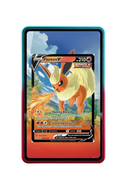 Pokémon TCG Flareon V Sword & Shield - Sword & Shield Promo Cards #SWSH149 Magnetic Card Holder R & B frame with matching extended artwork