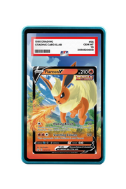 Pokémon TCG Flareon V Sword & Shield - Sword & Shield Promo Cards #SWSH149 PSA Grade Case Blue frame with matching extended artwork