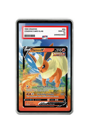Pokémon TCG Flareon V Sword & Shield - Sword & Shield Promo Cards #SWSH149 PSA Grade Case Silver frame with matching extended artwork