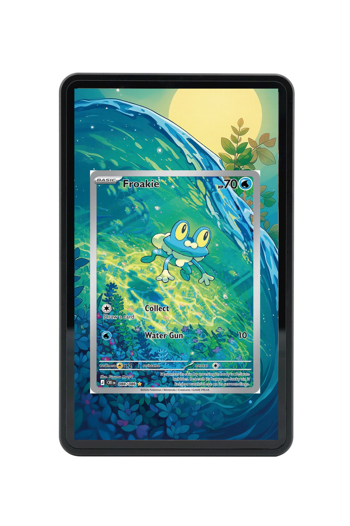 Froakie Chaos Rising #088/086 Magnetic Card Holder with matching extended artwork
