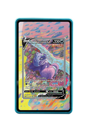 Pokémon TCG Galarian Slowking V (Alternate Full Art) Sword & Shield - Chilling Reign #179/198 Magnetic Card Holder Blue frame with matching extended artwork