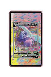 Pokémon TCG Galarian Slowking V (Alternate Full Art) Sword & Shield - Chilling Reign #179/198 Magnetic Card Holder Pink frame with matching extended artwork