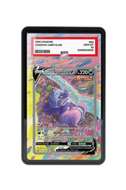 Pokémon TCG Galarian Slowking V (Alternate Full Art) Sword & Shield - Chilling Reign #179/198 PSA Grade Case Black frame with matching extended artwork
