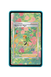 Pokémon TCG Gardenia's Vigor Sword & Shield - Crown Zenith: Galarian Gallery #GG61/GG70 Magnetic Card Holder Blue frame with matching extended artwork