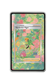 Pokémon TCG Gardenia's Vigor Sword & Shield - Crown Zenith: Galarian Gallery #GG61/GG70 Magnetic Card Holder Silver frame with matching extended artwork
