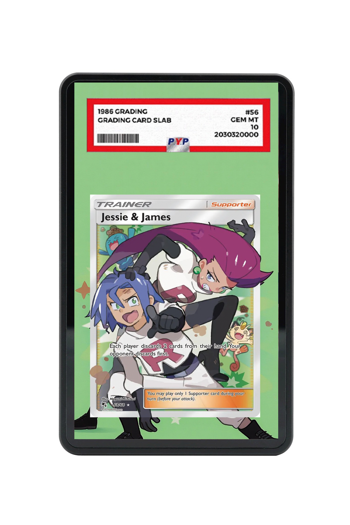 Giovanni's Persian Gym Challenge #8/132 PSA Grade Case with matching extended artwork