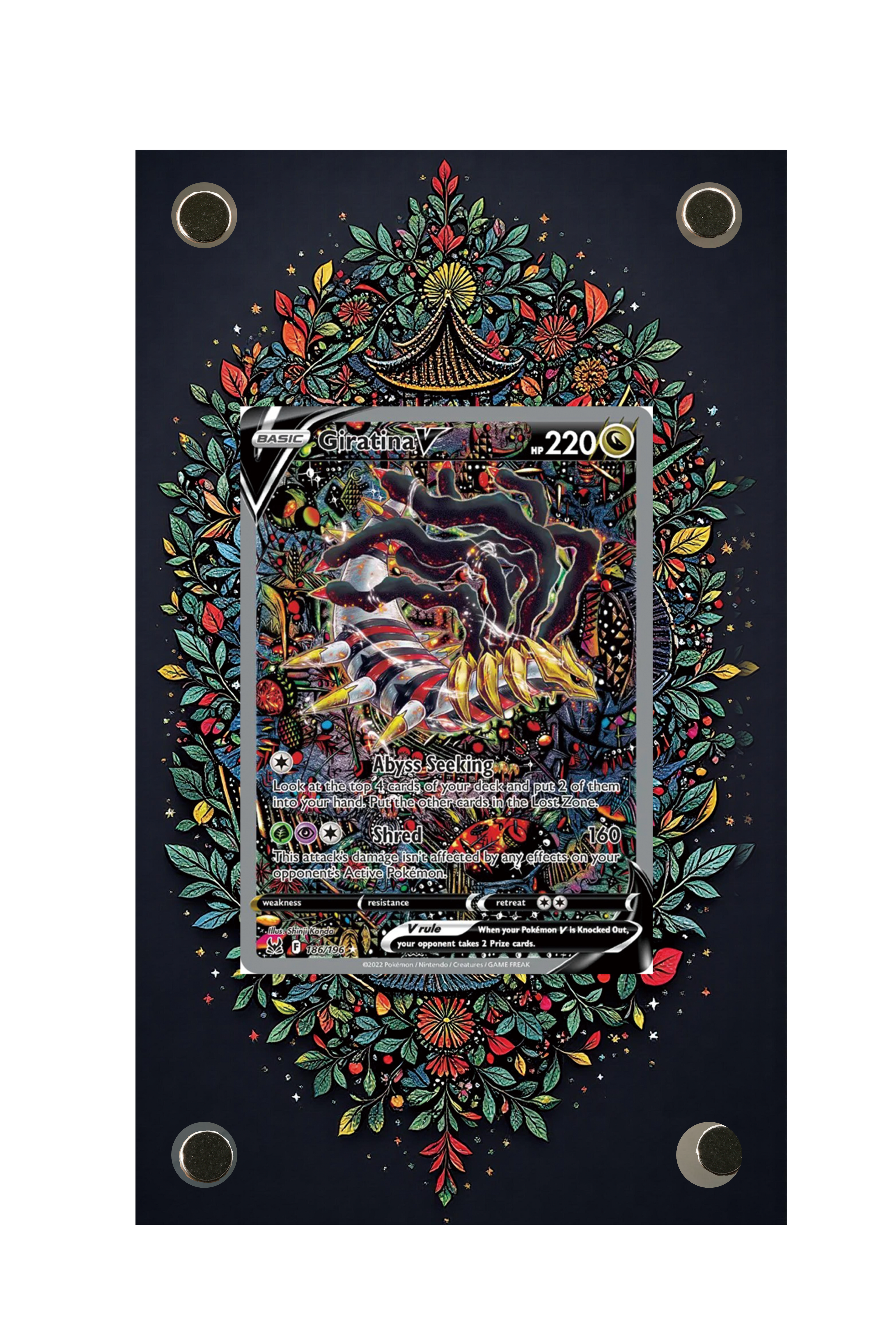 Giratina V Lost Origin #186/196 Display Frame with matching extended artwork