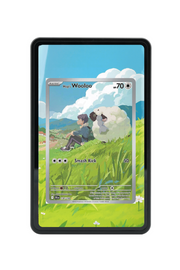 Pokémon TCG Hop's Wooloo Scarlet & Violet - Journey Together #170/159 Magnetic Card Holder Black frame with matching extended artwork