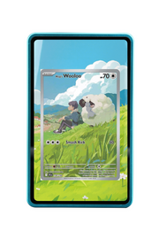 Pokémon TCG Hop's Wooloo Scarlet & Violet - Journey Together #170/159 Magnetic Card Holder Blue frame with matching extended artwork