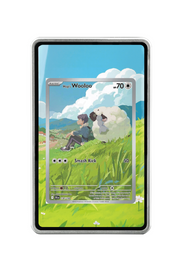 Pokémon TCG Hop's Wooloo Scarlet & Violet - Journey Together #170/159 Magnetic Card Holder Silver frame with matching extended artwork