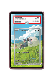 Pokémon TCG Hop's Wooloo Scarlet & Violet - Journey Together #170/159 PSA Grade Case Pink frame with matching extended artwork
