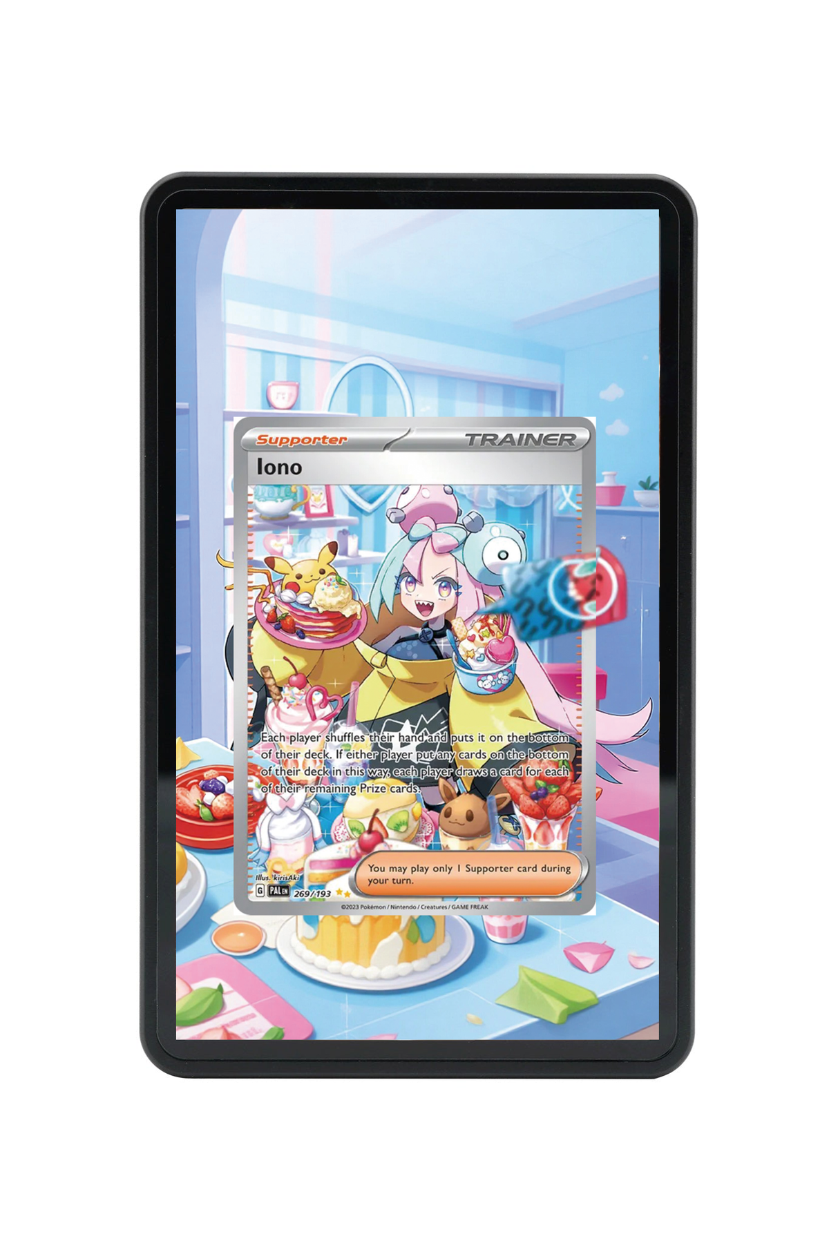 Iono Paldea Evolved #269/193 Magnetic Card Holder with matching extended artwork