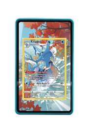Pokémon TCG Kingdra Sword & Shield - Astral Radiance Trainer Gallery #TG03/TG30 Magnetic Card Holder Blue frame with matching extended artwork